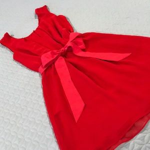 Express Red Dress w Hot Pink Sash XS